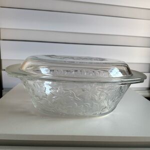 Vintage Princess House Fantasia 3 Qt Oval Glass Casserole Dish